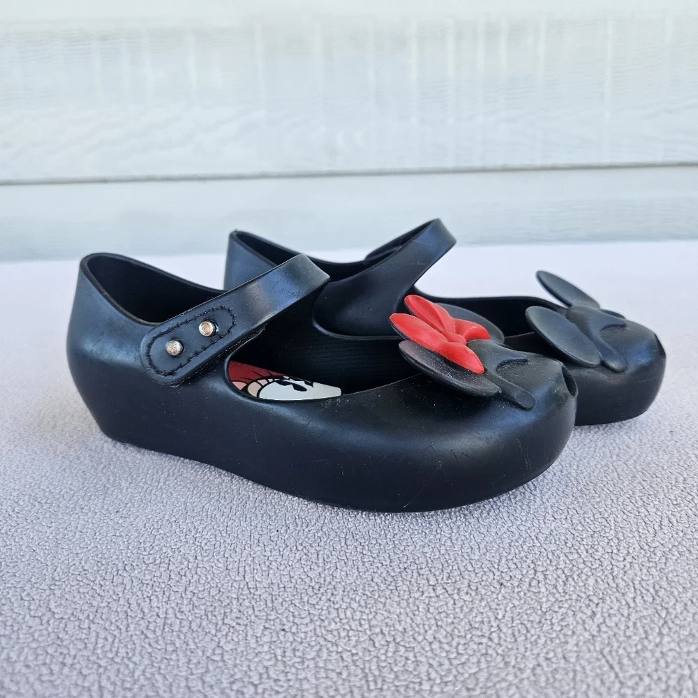Mini Melissa Ultragirl Disney Twins Mickey Minnie Mouse Mary Jane Black SZ 10